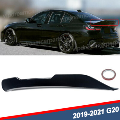FOR 19-23 BMW G20 330i M340i M3 G80 GLOSS BLACK PSM STYLE HIGHKICK TRUNK SPOILER