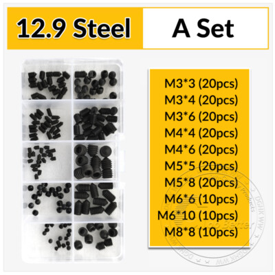 M2 M3 M4 M5 M6 M8 CONE POINT GRUB SCREWS HIGH TENSILE ALLEN KEY HEADLESS SOCKET