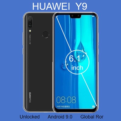 Unlocked Huawei Y9 4+128GB 4000mAh Android 9.0 13MP Global Dual Camera