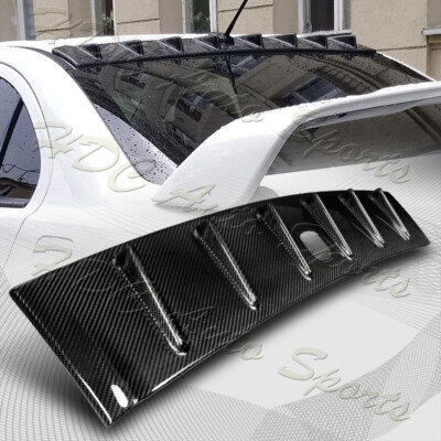 For 08-15 Evolution X Carbon Fiber Vortex Generator Roof Spoiler W/Antenna 5x6cm