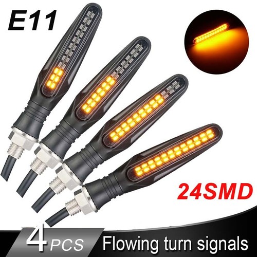 4x Motorrad LED Blinker mit Lauflicht Laufeffekt 12V e-geprüft Quad ATV Roller