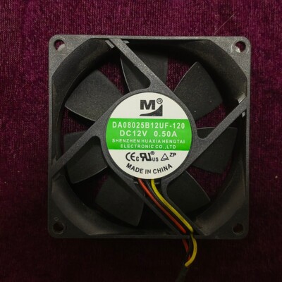 1 PCS   YM M Fan DA08025B12UF   DC12V 0.50A 8025 8CM 3 pin  cooling fan