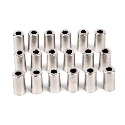 100x Bike Cable End Caps Brake Shifter Cover Housing Ferrules Silver Aluminum