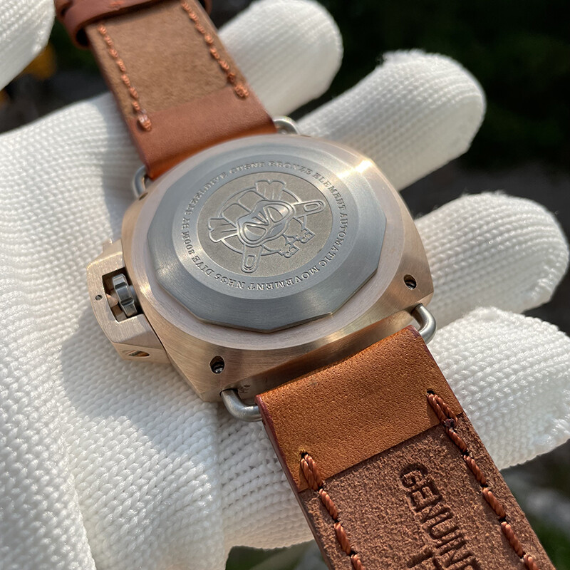 Pre-owned Steeldive Mens Diver Watches Bronze Men Automatic Watch 20bar Square Luminous