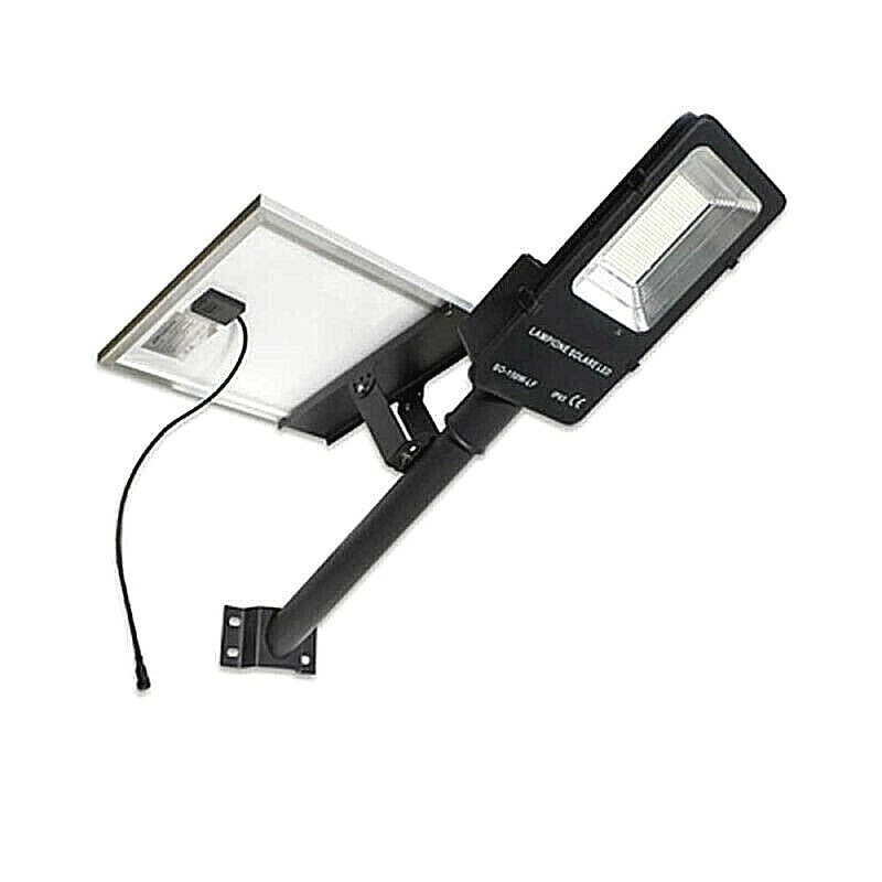 Lampione Faro Giardino Stradale Crepuscolare con Pannello Solare SO-100W-LF uni