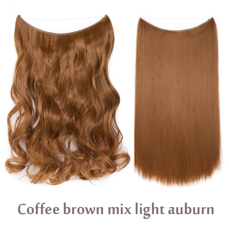 Real Long Hair Piece Hidden Top Secret Wire In As Human Hair Extensions Curly