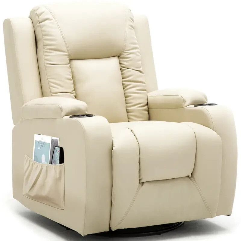 Recliner Massage Chair Tv Reclining Function Vibration Heating, Thick Backrest A