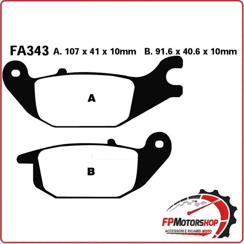 PASTIGLIE PASTICCHE FRENI PER MOTO HONDA XL125 VARADERO 01> EBC FA343 ORGANICA