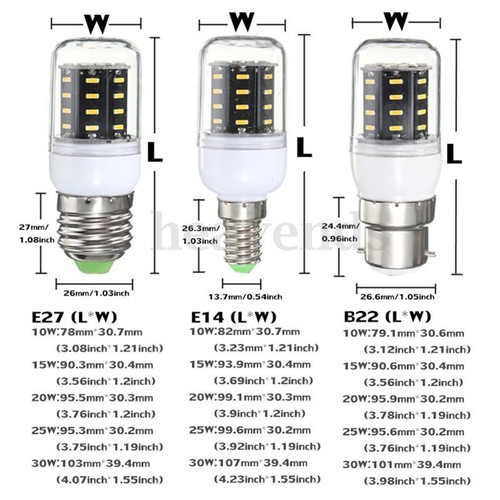 E14 E27 B22 G9 GU10 LED Licht 4014 SMD 10W 15W 20W 25W Glühbirne Lampe Mais ei