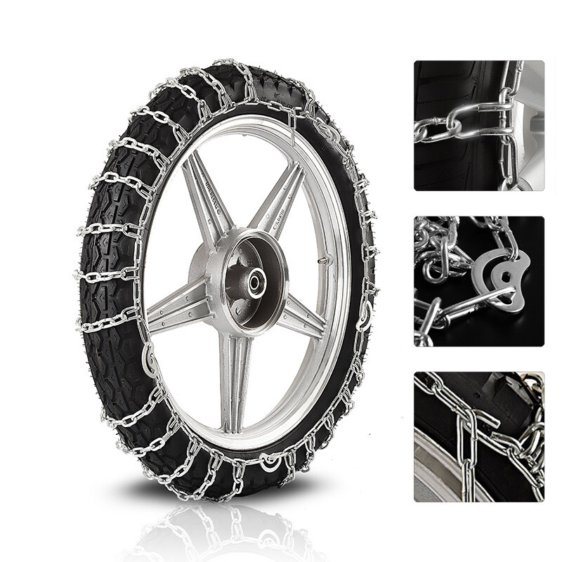 Motorcycle Bike Tire Snow Chain For 300-18 Anti-Skid Emergency Winter Driving &times;1