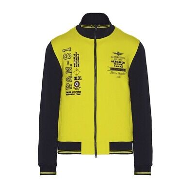 

Толстовка с застежкой-молнией Man Aeronautica Militare FE1766 Yellow Navy Blue Pilot Arrow, Желтый