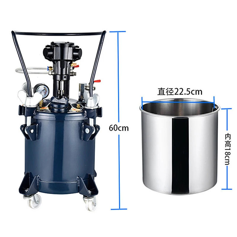 10L Automatic Pressure Paint Tank Spray Gun Sprayer Pressure Regulator Manual Au