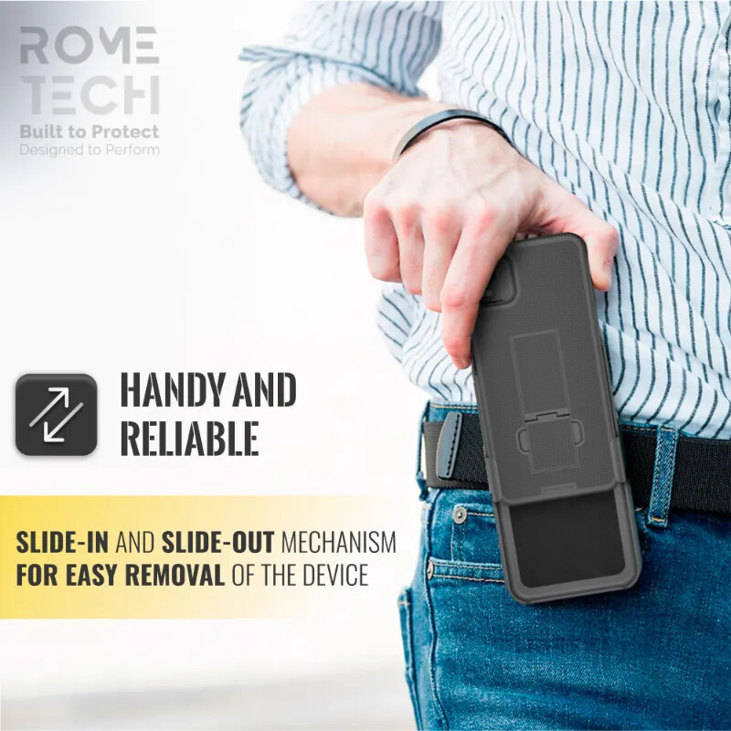 Motorola Edge 5G UW 6.8" (2021) Rome Tech Belt Clip Holster Phone Case, Cover