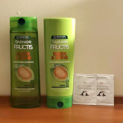 HAIR LOT Fructis Sleek Shine Shampoo Conditioner NS Nunzio Saviano Anti-Frizz
