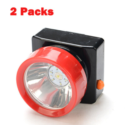 2x LED Headlamp Headlight Flashlight Light for Miner Mining Hunting Camping