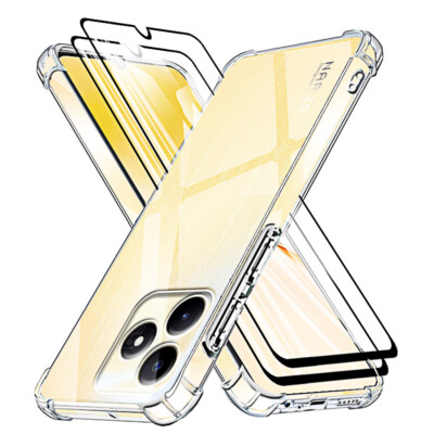 For Realme Narzo N53 50 A I 50A 50I PRIME Screen Protector Glass + Clera Case