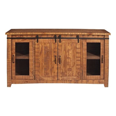 With 2 Mesh Style Doors Honey Tobacco Brown