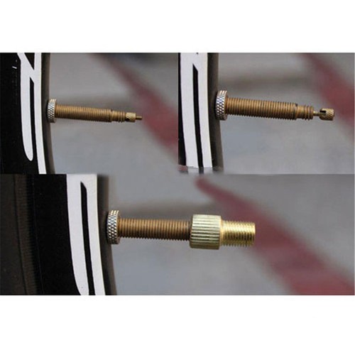 2x Presta to Schrader Valve Adaptor Converter Road Bicycle Bike Tire Tube Pump .
