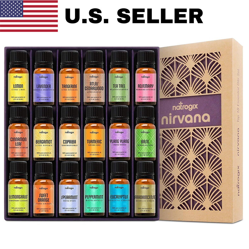 Set Aromatherapy Gift Kit Pack 100% Pure Oils For Humidifier