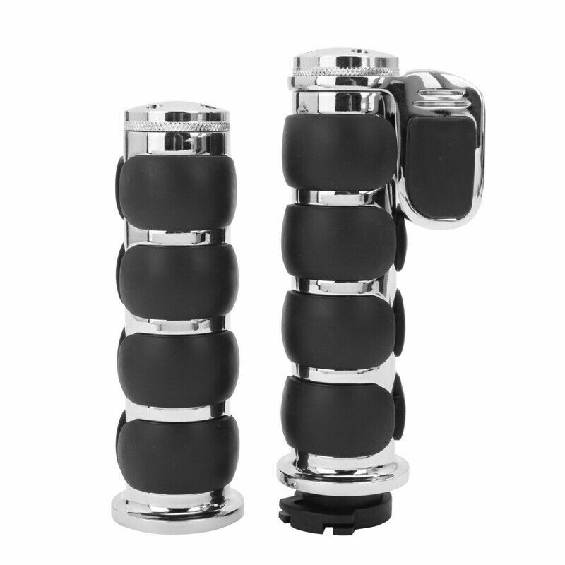 Motorcycle Chrome Handle Bar Hand Grip For Harley Davidson Softail Fatboy FLFB