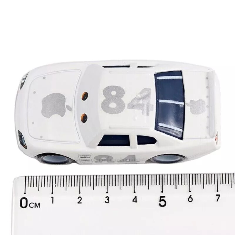 1-2pcs Disney Pixar Cars No.84 White Apple Hauler Truck 1:55