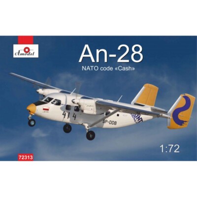 Antonov An-28 Polish version Amodel 72313 Plastic model airplane kit Scale 1:72 