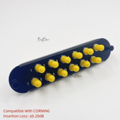 CCH Optical Fiber Panel 12 ST SM MM Adapter Compatible CORNING CCH-CP12-19T 15T