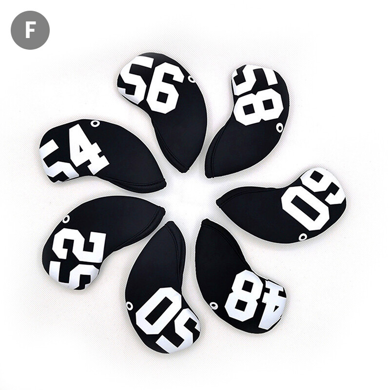 High-end golf iron head cover Iron head Wedge cover 4-9 ASPX 10pcs 6 colo*C
