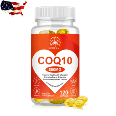 120PC Coenzyme Q-10 Capsules Prpmote Energy & Stamina,Maintain Blood Pressure