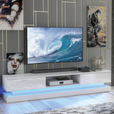 Black gloss led tv unit online