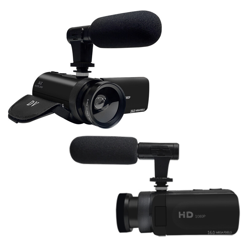 1080P HD Digital Video Camera Camcorder for YouTube Vlogging Recorder+Microphone