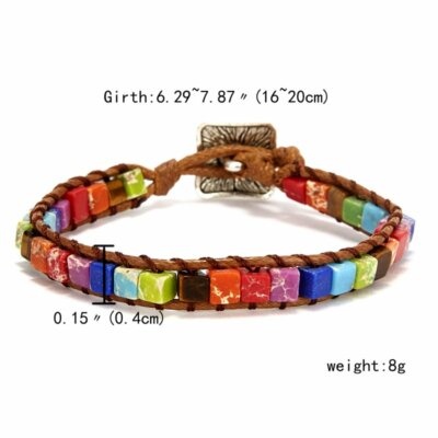 Wholesale Women 7 Chakra Natural Stone Braided Bead Bracelet Wrap Bangle Jewelry