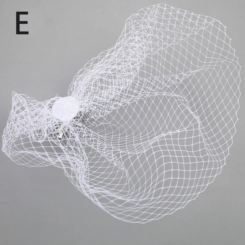 New White/Black/Red Ivory Bridal Net Birdcage Veils Charming Wedding HatsB-WR