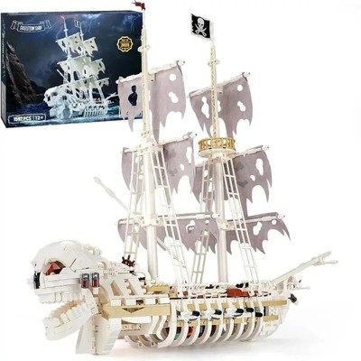 Pirate Ship Island Black Pearl Flying Dutchman Building Blocks Model for LEGO