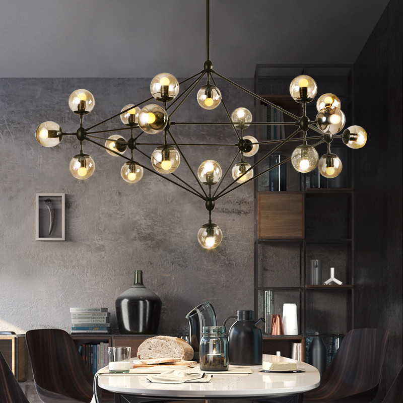 Large Chandelier Lighting Kitchen Modern Ceiling Lights Bar Glass