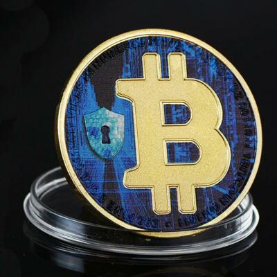 コレクション Bitcoin 24k Gold Blue Bitcoin Satoshi Collection Gift Coin