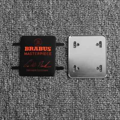 Square Block Metal Car Emblem Seat Badge for Mercedes Benz Refitting BRABUS