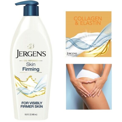 Jergens Skin Firming Body Lotion with Collagen Elastin Moisture Dry Skin 16.8 Oz