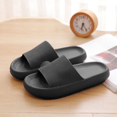 Unisex PILLOW SLIDES Sandals Ultra-Soft Anti-Slip Bathroom Slippers Cloud Shoes