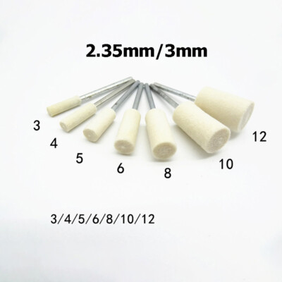 Felt Polishing Buffing Pads Wool Wheel For Dremel Rotary Tool 2.35mm/3mm Shank