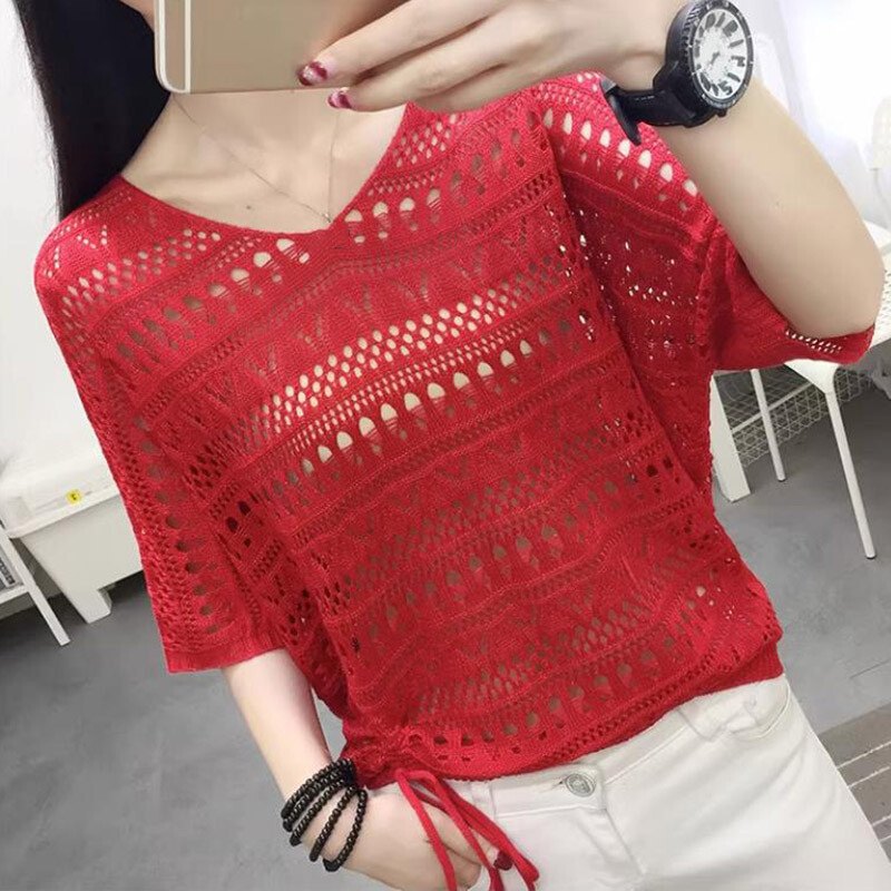 Donna Sole Protezione Prendisole Maglia Camicetta Coulisse Maniche a Pipistrello