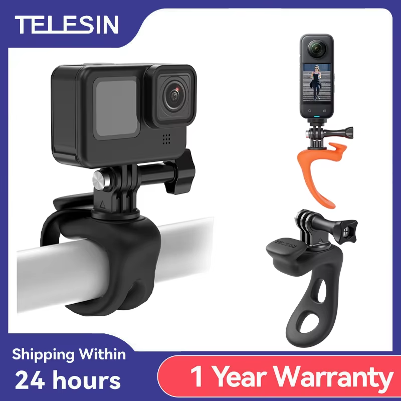 TELESIN Action Camera Mount Silicone Adjustable Mini Flexible Bracket For Gopro