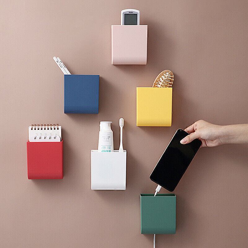 Wall-Mounted Storage Box TV Air Conditioner Remote Control Holder Punch-Free