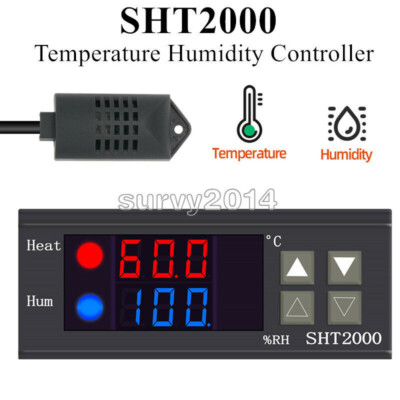 SHT2000 10A Thermostat Temperature Humidity Hygrometer Touch Controller SHT20