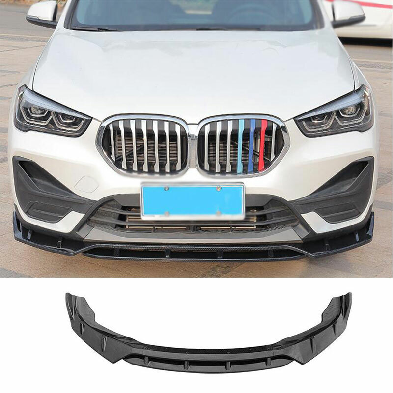 For BMW X1 F48 16-22 Sport Carbon Fiber Front Bumper Lip Spoiler
