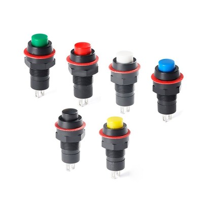 5PCs PBS-11A/B 12mm self-locking Self-Recovery Push Button Switch 3A 250V AC 2P