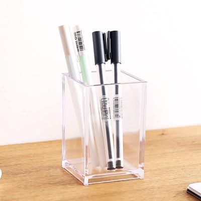 3 Pack Clear Acrylic Cosmetic Pencil Pen Holder Cup Clear Makeup Brush Holder De