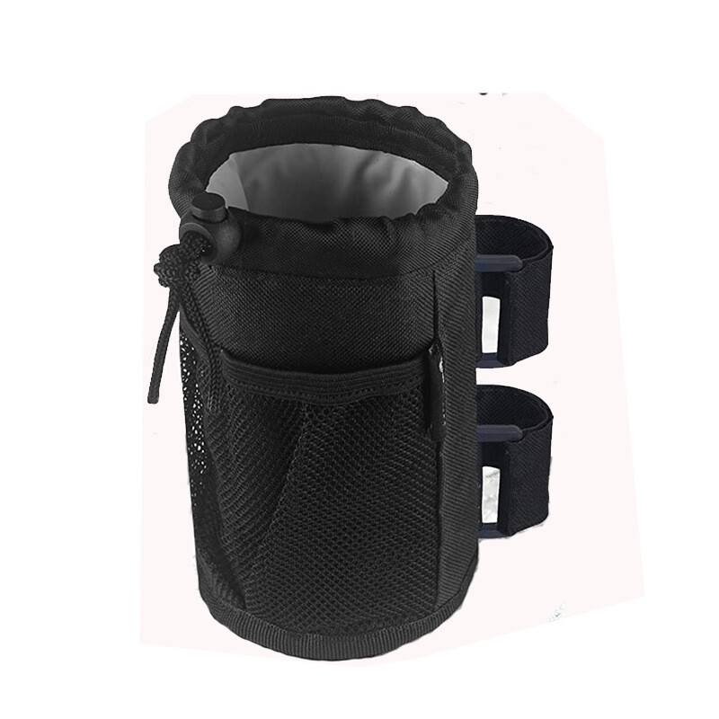 Bicycles Bottle Bag Mesh Pocket Compartments Bike Wheelchair Drink Holder