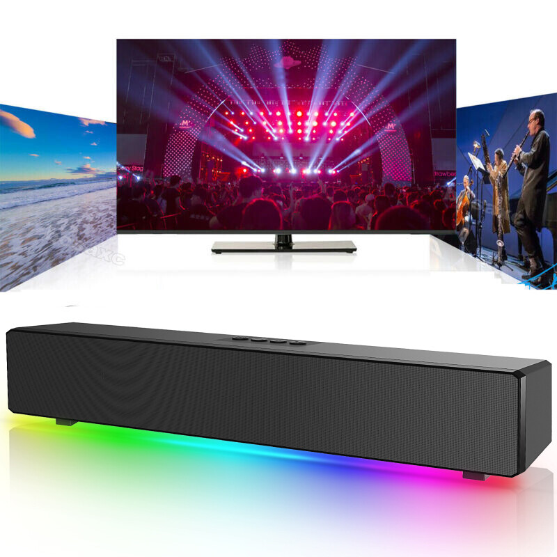 Bar 4 Speaker System Wireless Bt Subwoofer Tv Home Theater