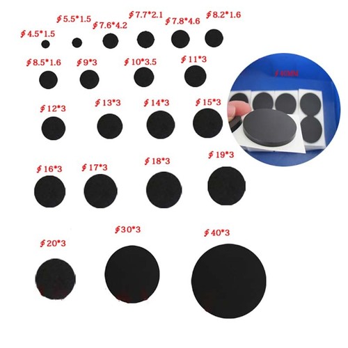 Silicone Rubber Feet Bumpons Black Round Self Adhesive Anti Slip Circle 4-179mm
